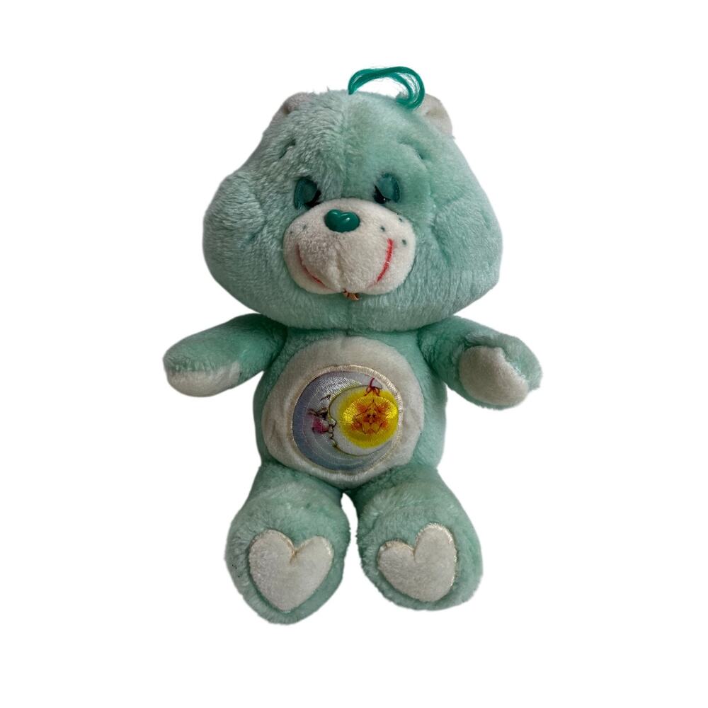 Vintage 1983 Kenner Care Bear "Bedtime Bear" mint green American greetings plush